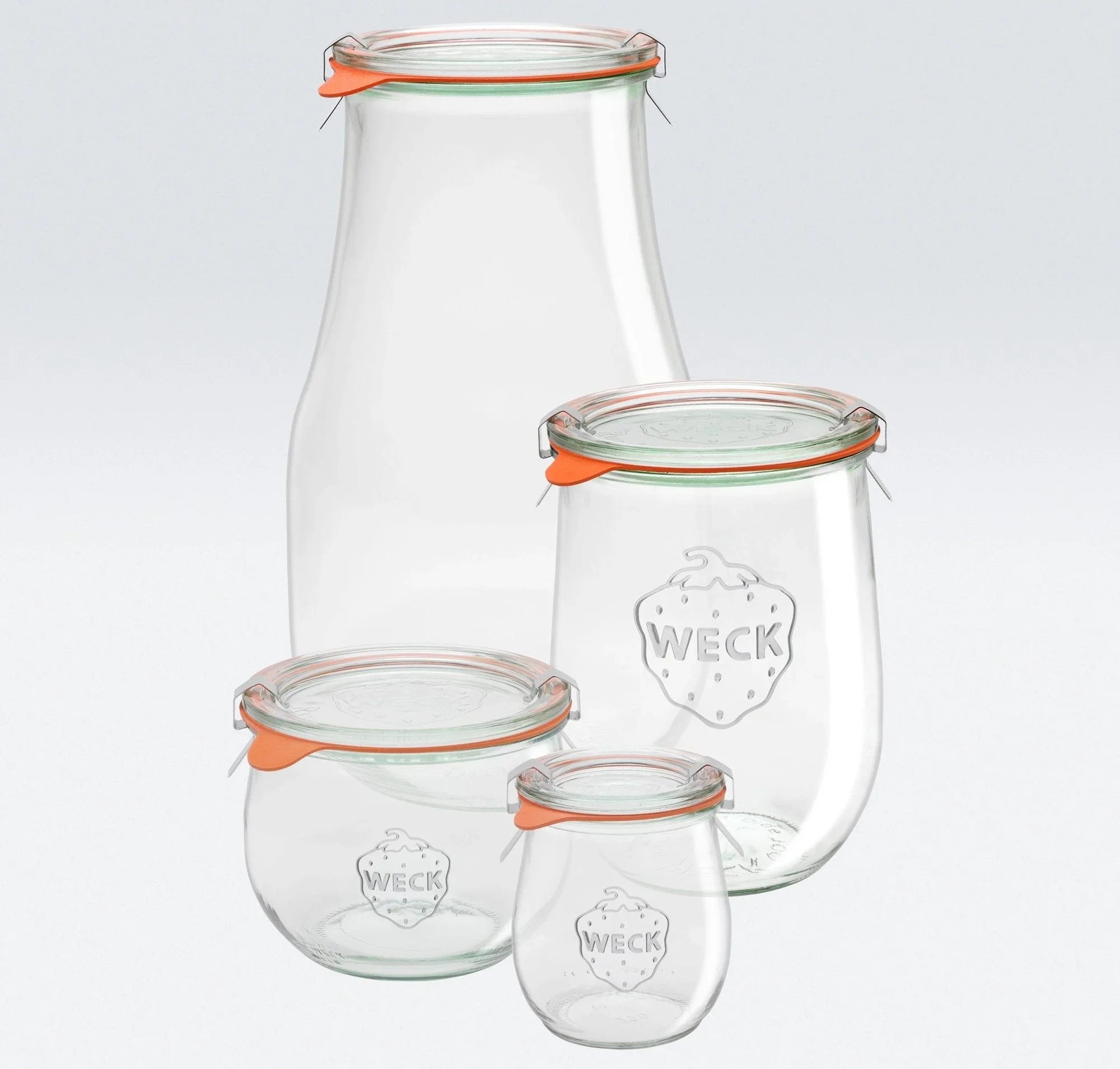 Weck 1750ml (1.75L) Tulip Preserving Jar with Seal, Lid, and Clips (Single)