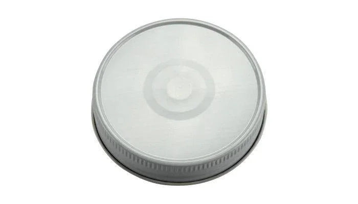 70mm SCREW TOP Lid with Hi-Heat Plastisol and safety button WHITE