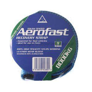 8,000kg break strength 60mm x 9m Aerofast 4WD Off Road Recovery Strap