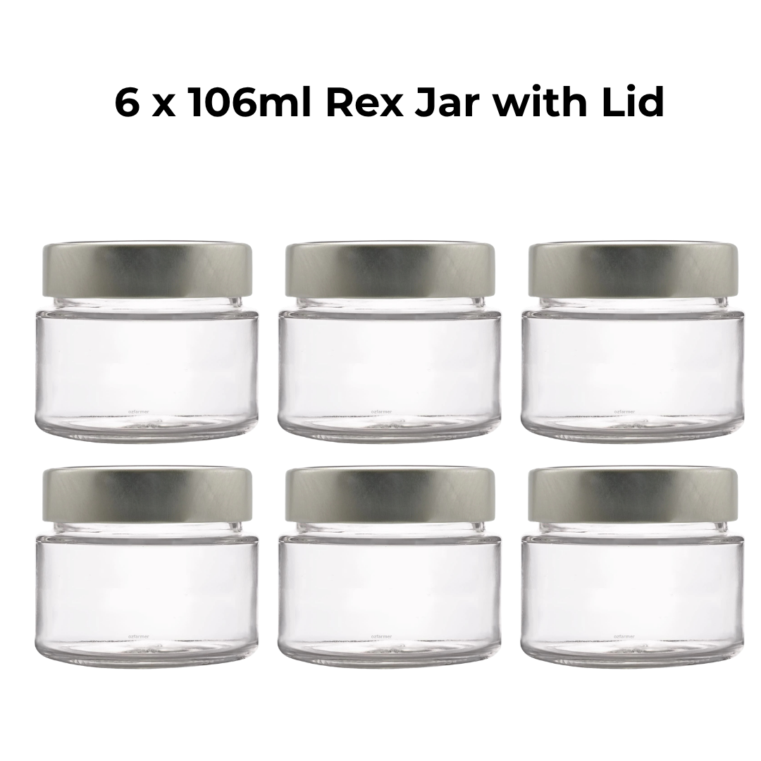 Weck Rex 106ml MyRex Jar with Deep Twist-Top Lid (Pack of 6)