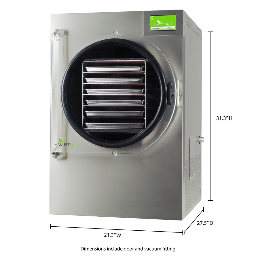 Refurbished Harvest Right PRO Large Home Freeze Dryer – Stainless Steel (6-Tray) with Premier Industrial Pump