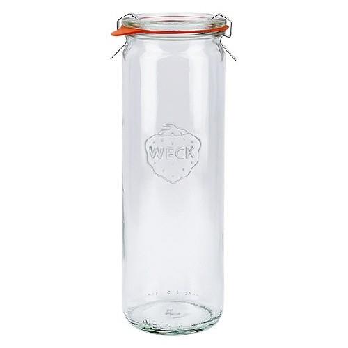 6 X 600ml WECK Cylinder Jar COMPLETE