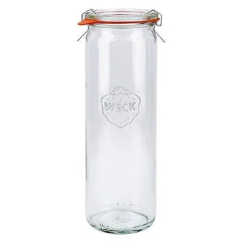 6 X 600ml WECK Cylinder Jar COMPLETE