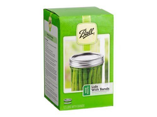 Ball Mason Wide Mouth Lid and Band (12-Pack)
