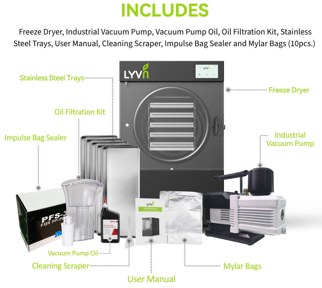 LYVN™ Home Freeze Dryer Medium Black, 5 Tray Model
