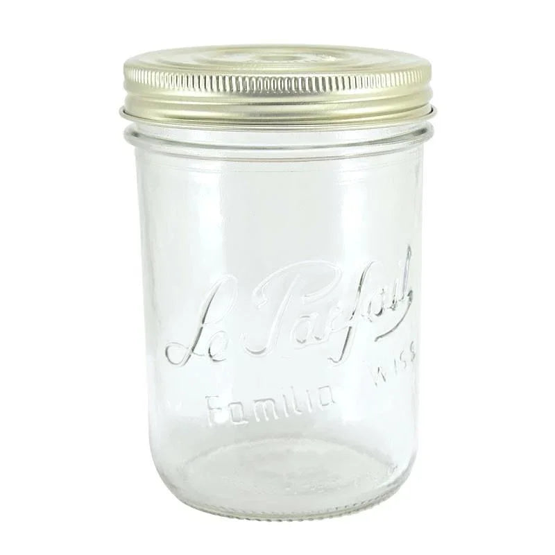 Le Parfait 1000ml (1L) Familia Wiss Super Wide Mouth Preserving Jar with Lid and Band (Single)