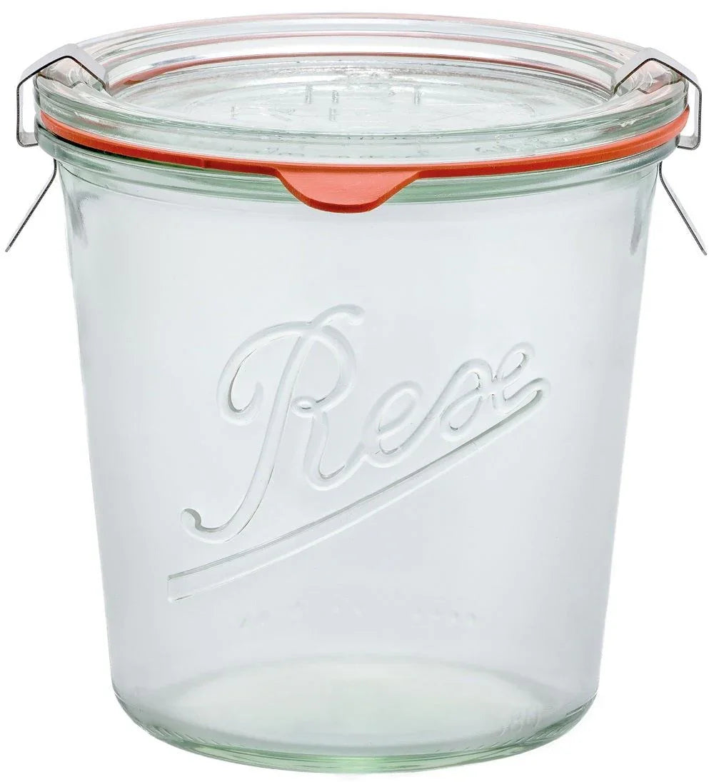 Weck Rex 580ml Tapered Preserving Jar with Seal, Lid, and Clips (Single)