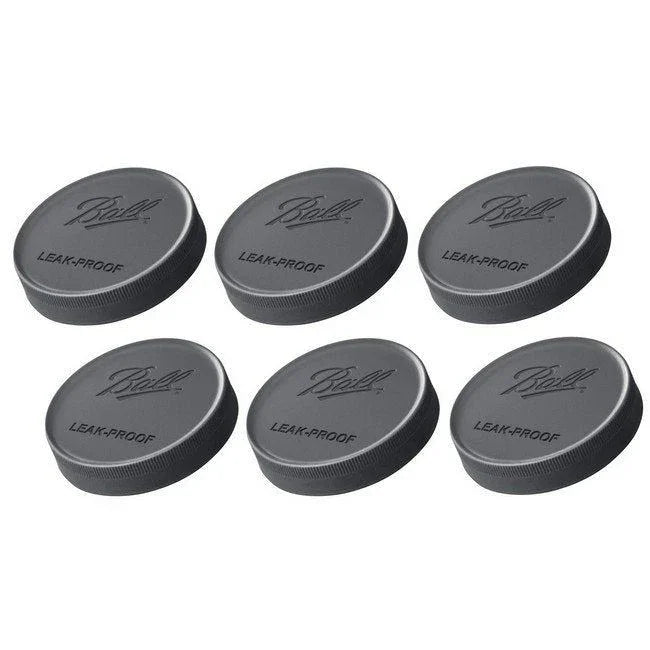 WIDE Mouth Leak-Proof Storage Lids Pack of 6