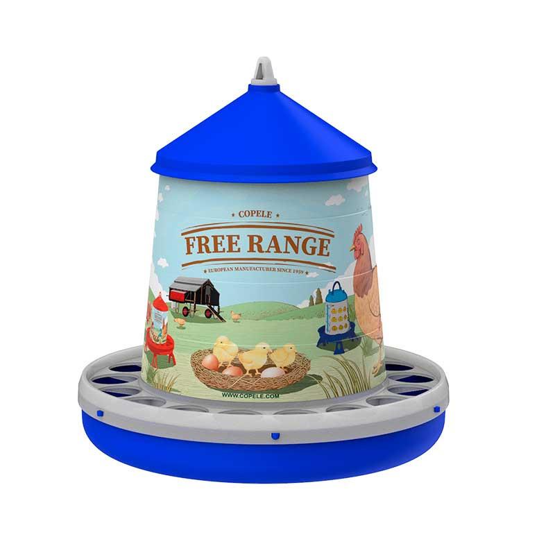 Poultry Feeder "Free-Range" 4KG - Blue