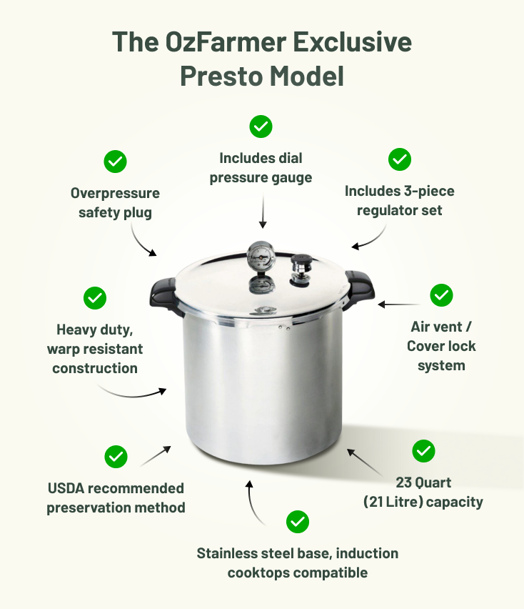 Latest Presto Model 23 Quart / 21 Litre Pressure Canner bundle with Ball Mason Jars and Extra Rack