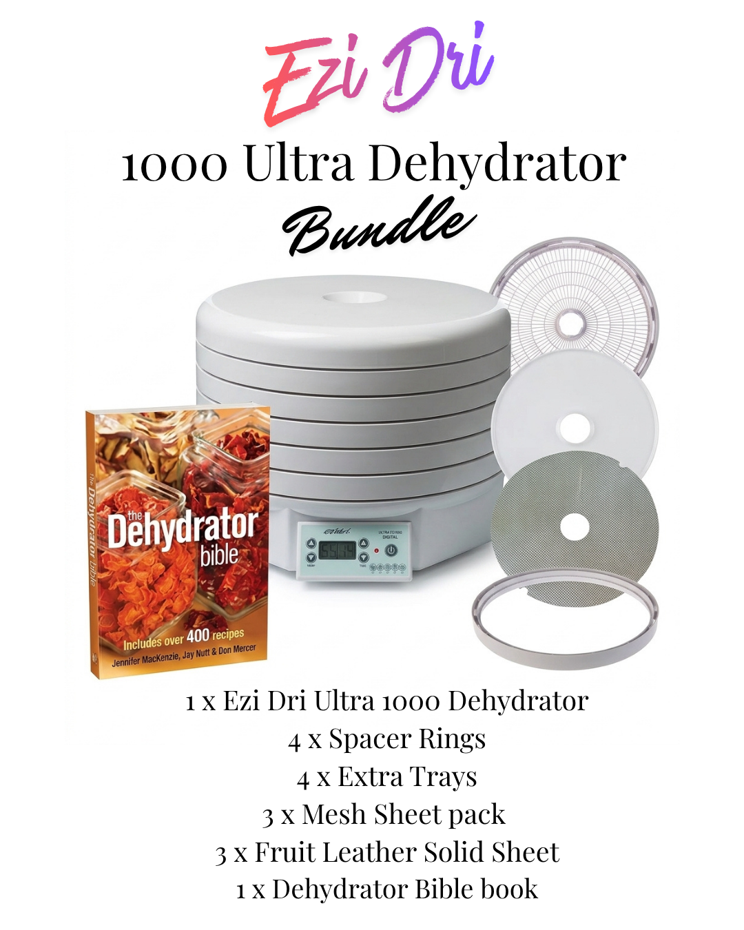 Ezidri Ultra FD1000 Digital Dehydrator – Ultimate Bundle