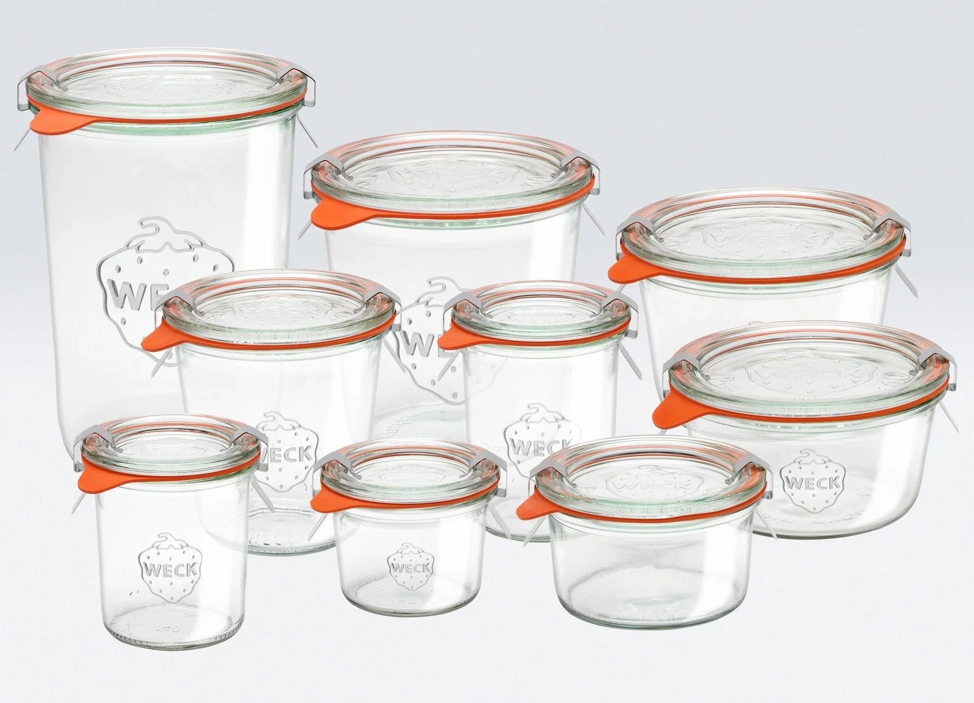 Weck 200ml Tapered Preserving Jar with Seal, Lid, and Clips (Single)