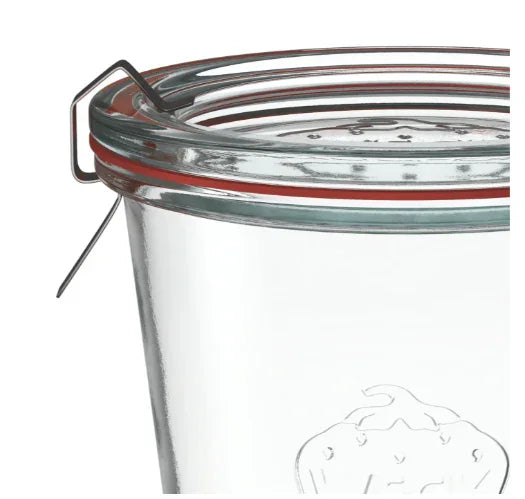 6 X 580ml WECK Sturzglas COMPLETE