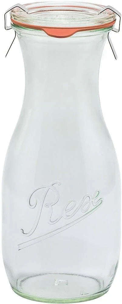 Weck Rex 500ml Juice Jar with Seal, Lid, and Clips (Single)