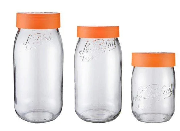 Le Parfait 3000ml (3L) Super Storage Jar with Orange Screwtop Lid (Single)