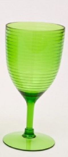 Acrylic Wine Glasses 1 x Green 1 x Blue