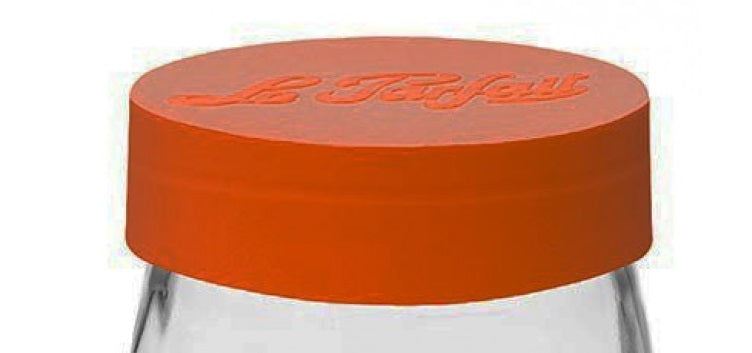 Le Parfait Familia Wiss Orange Screwtop Storage Lid (100mm) (Single)