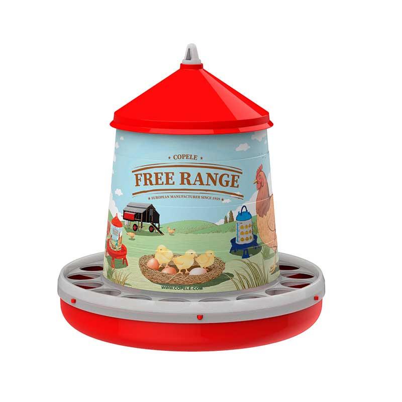 Poultry Feeder "Free-Range" 4KG - Red