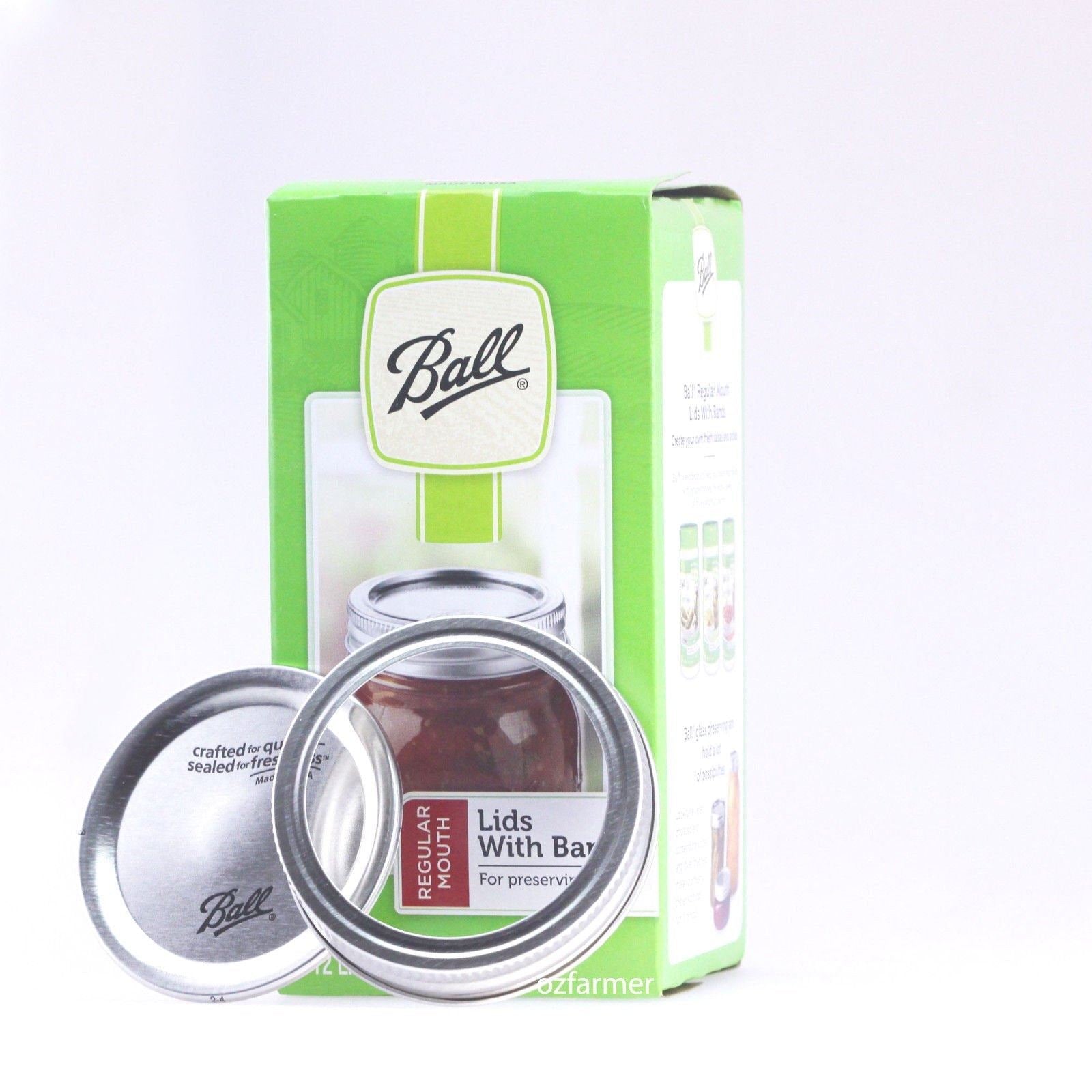 Ball Mason Regular Mouth Lid and Band (12-Pack)