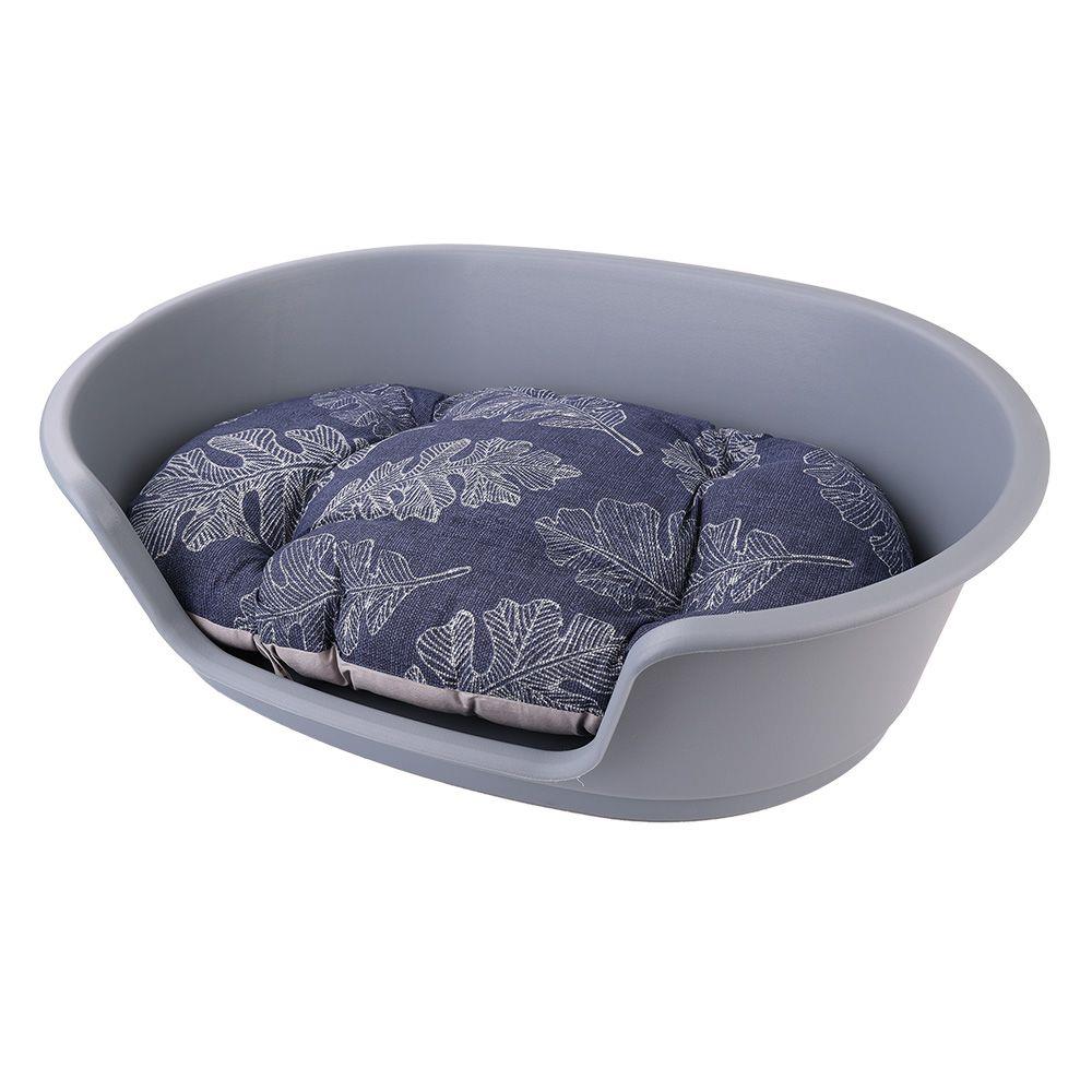 Pet Bed with Cushion - Medium / Grey