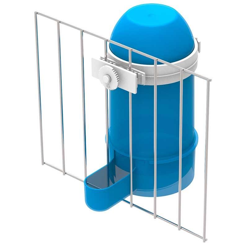 Pigeon Drinker/Feeder 0.8L Blue with Support