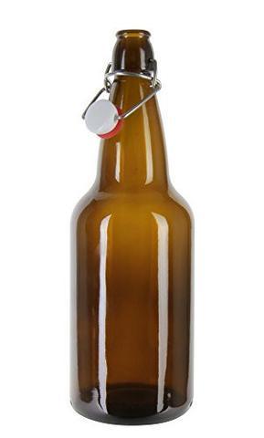 1 x 750ml Amber Flip Top Beer Fermenting Bottle SINGLE