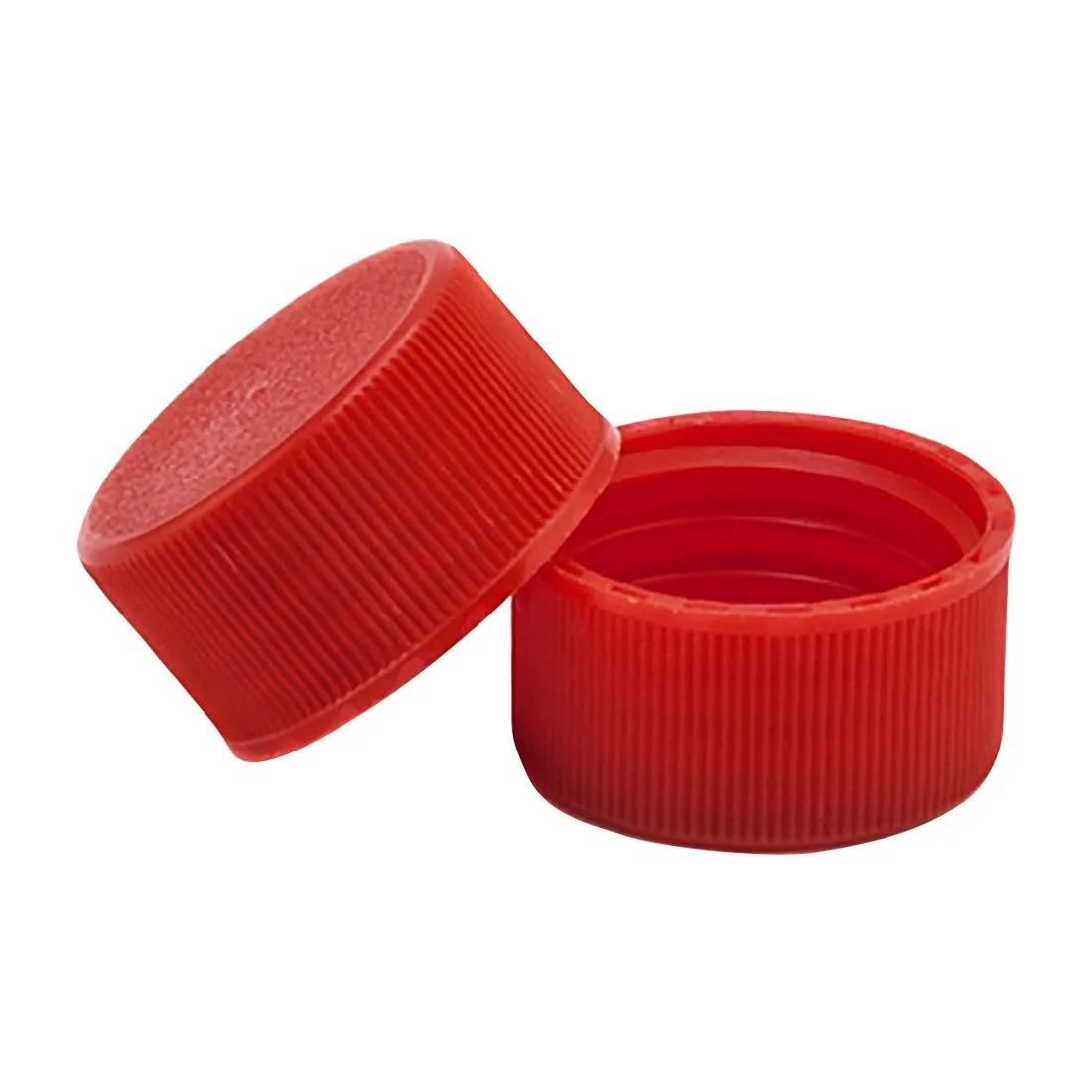 24mm Matt Plastic Lid with Liner - Red -suits Woozy Bottles