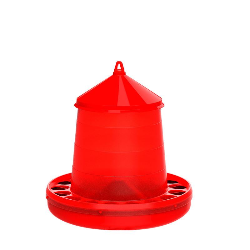 Plastic Poultry Feeder Red - 8KG