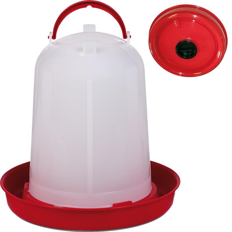 Eco Poultry Drinker Red With Plug -10L