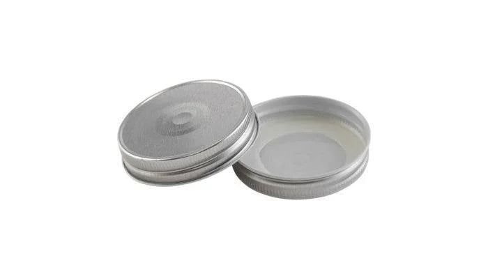 70mm SCREW TOP Lid with Hi-Heat Plastisol and safety button SILVER