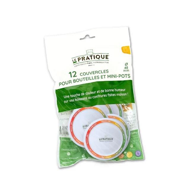 Le Pratique 48mm twist top caps (packet of 12)