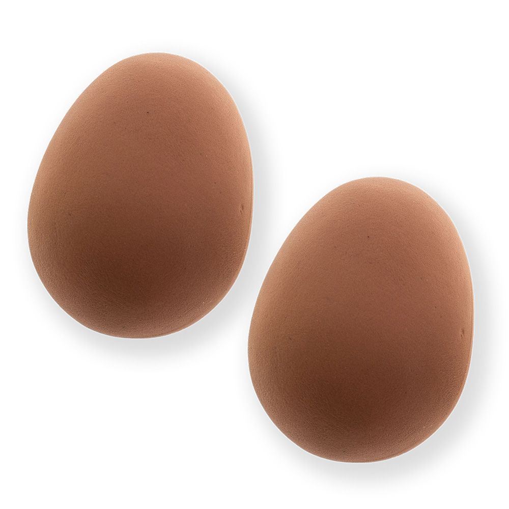 Brood Eggs Rubber Brown pair