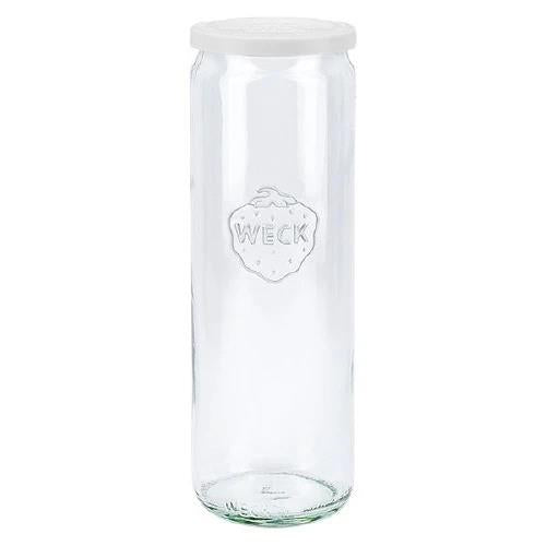 600ml WECK Cylinder Jar with WHITE STORAGE LID