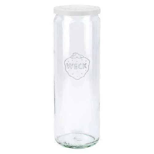 600ml WECK Cylinder Jar with WHITE STORAGE LID