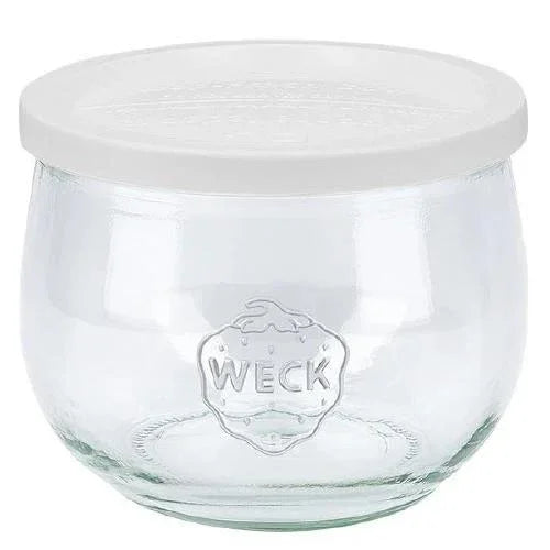 580ml WECK Tulip Jar with WHITE storage lid