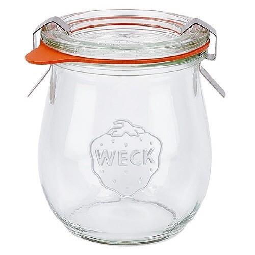 6 X 220ml WECK Tulip Jar COMPLETE