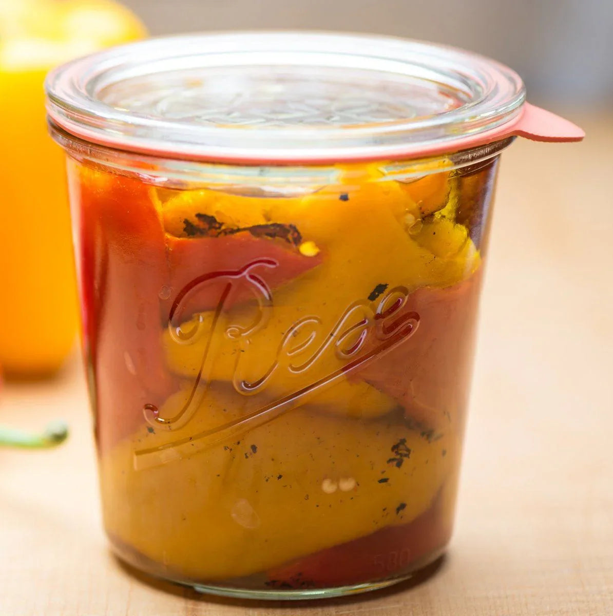 Weck Rex 580ml Tapered Preserving Jar with Seal, Lid, and Clips (Single)