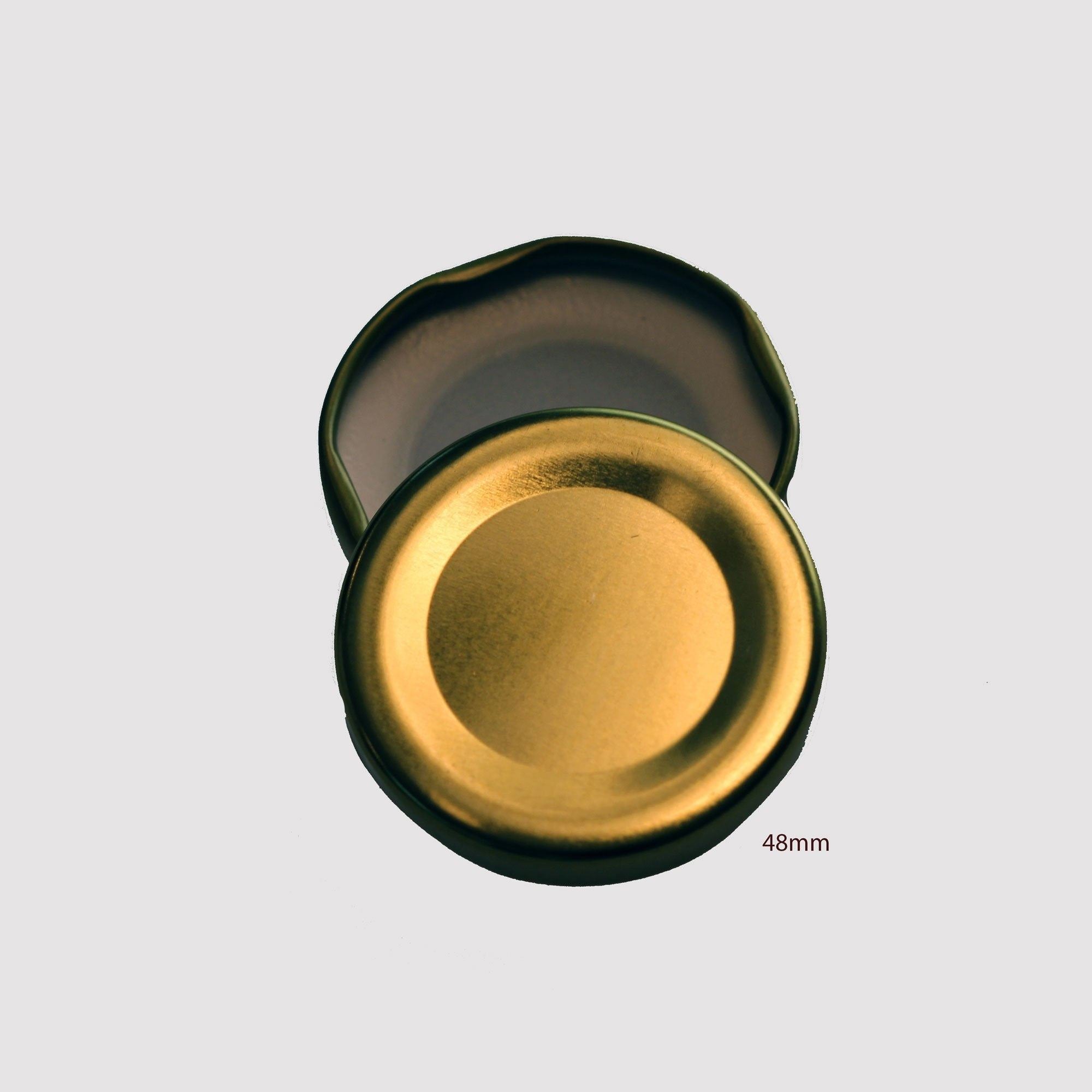 25 x 48mm TWIST TOP Lids GOLD