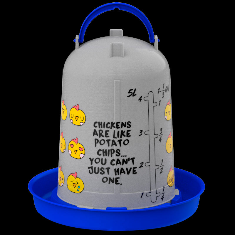 Poultry Drinker "Chips" 5L - Blue