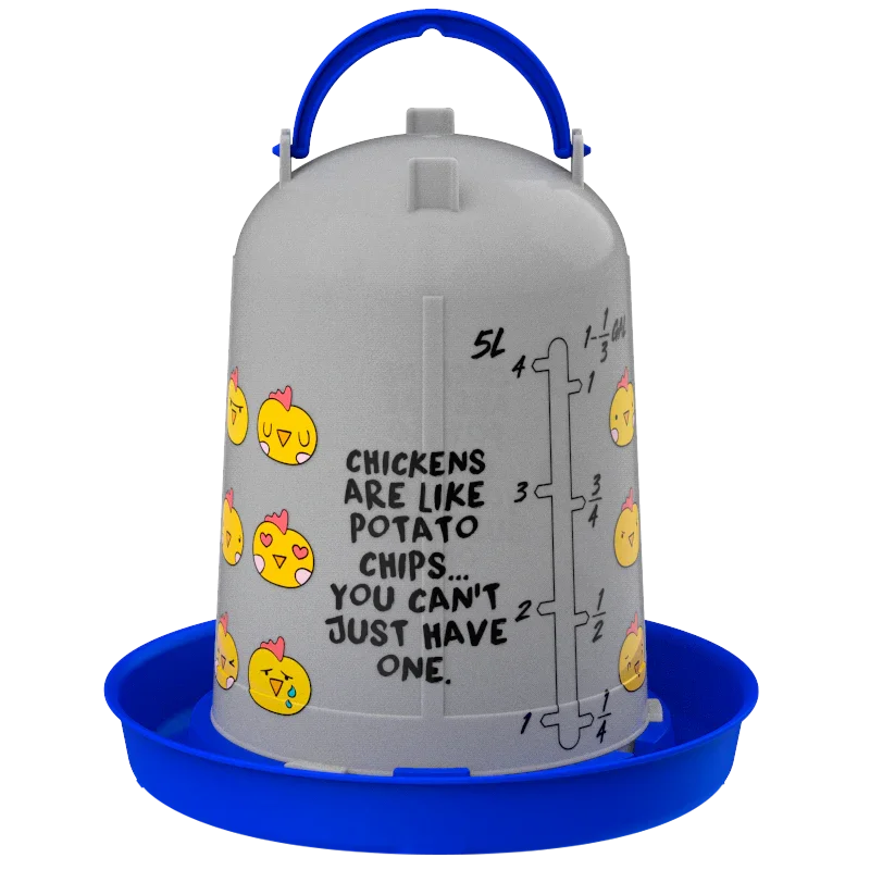 Poultry Drinker "Chips" 5L - Blue
