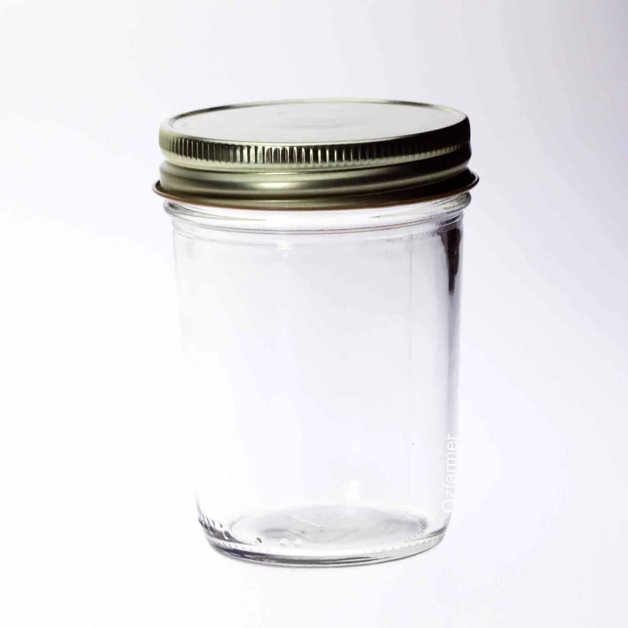 Bell Mason 8oz (240ml) Smooth Half Pint Regular Mouth Jar with No Lid (Single)