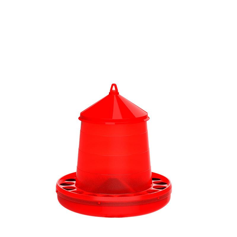 Plastic Poultry Feeder Red - 4KG