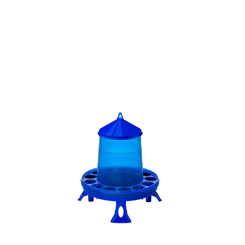 Plastic Poultry Hopper with Legs Blue - 2KG