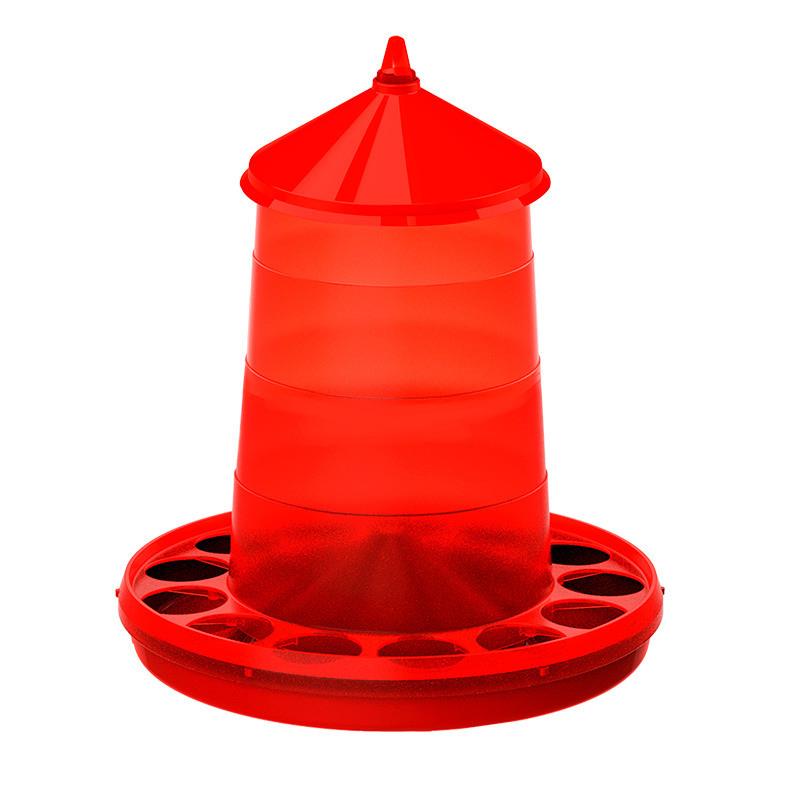 Plastic Poultry Feeder Red - 16KG