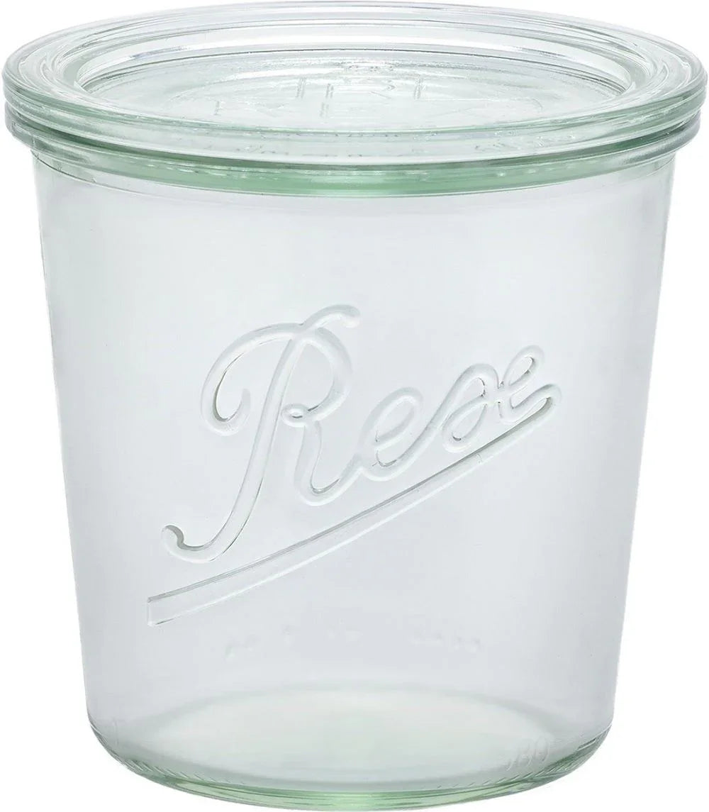 Weck Rex 580ml Tapered Preserving Jar with Seal, Lid, and Clips (Single)