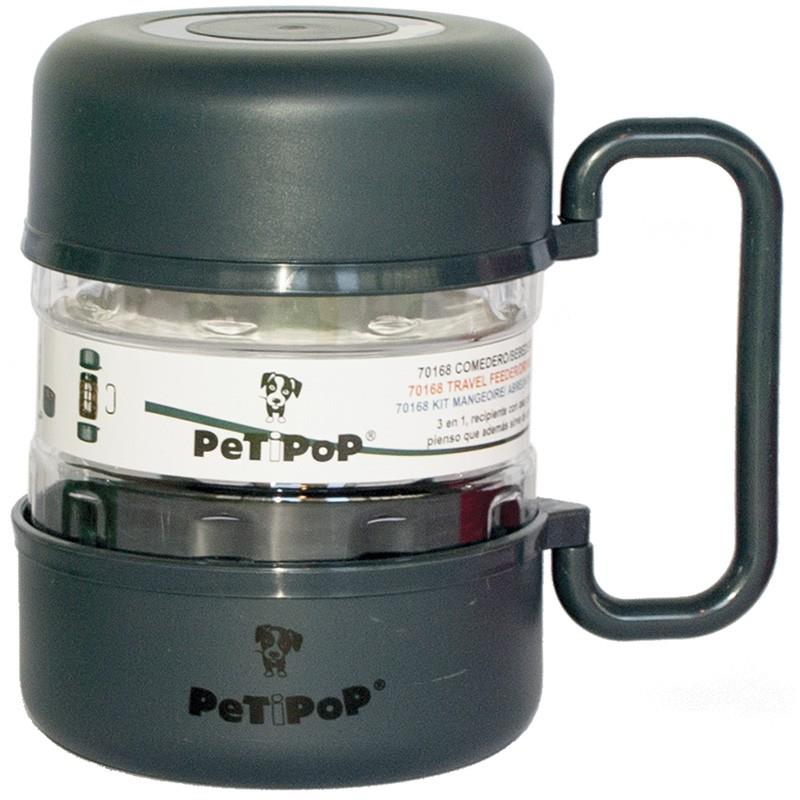 Petipop Travel Set For Pets 1.5L Black