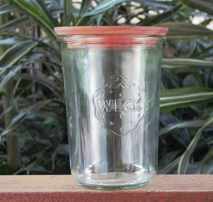Weck 850ml Tapered Preserving Jar with Wooden Lid (Single)