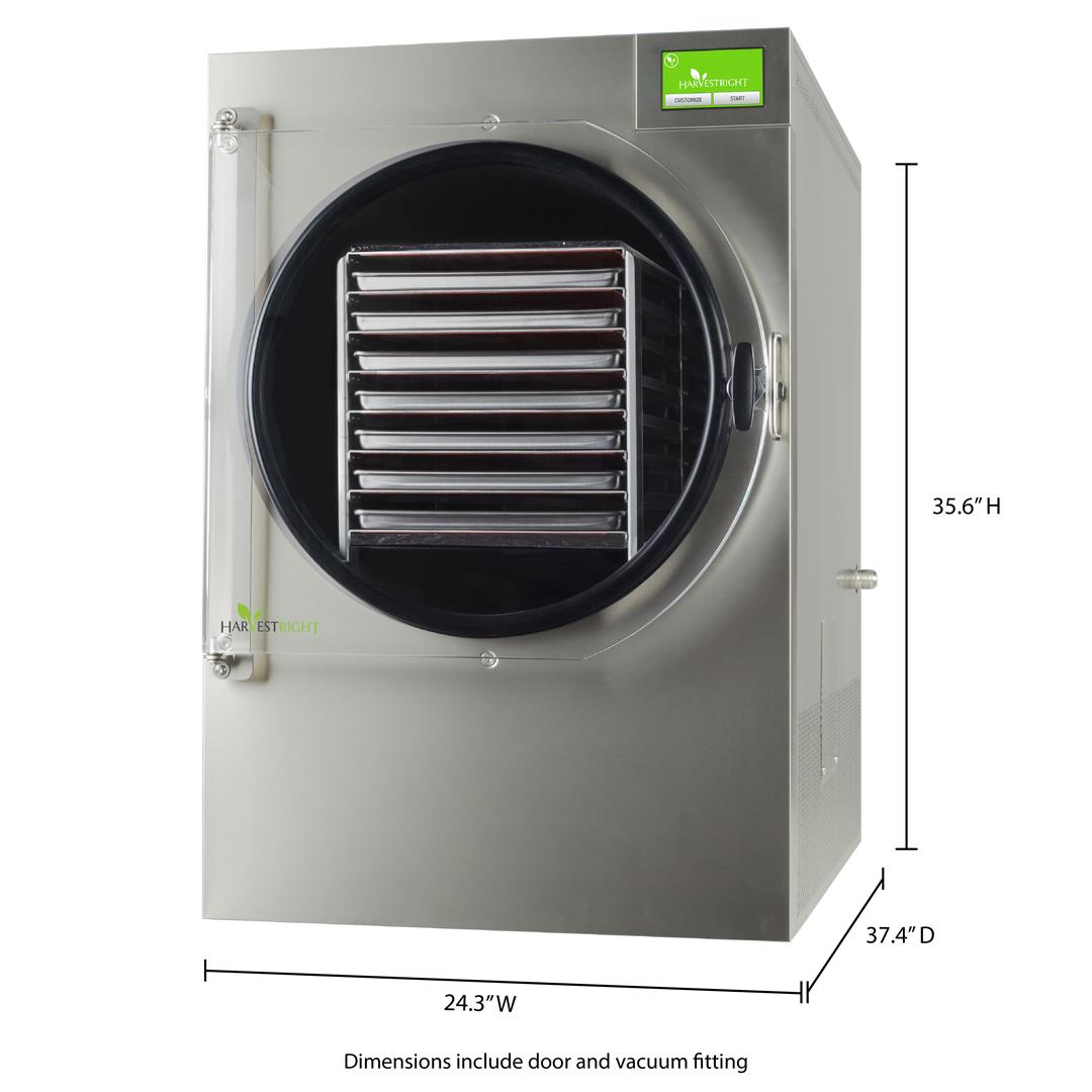 Refurbished Harvest Right PRO X-Large Home Freeze Dryer - Stainless Steel with XL Premier Industrial Pump, Latest 7 Tray Model