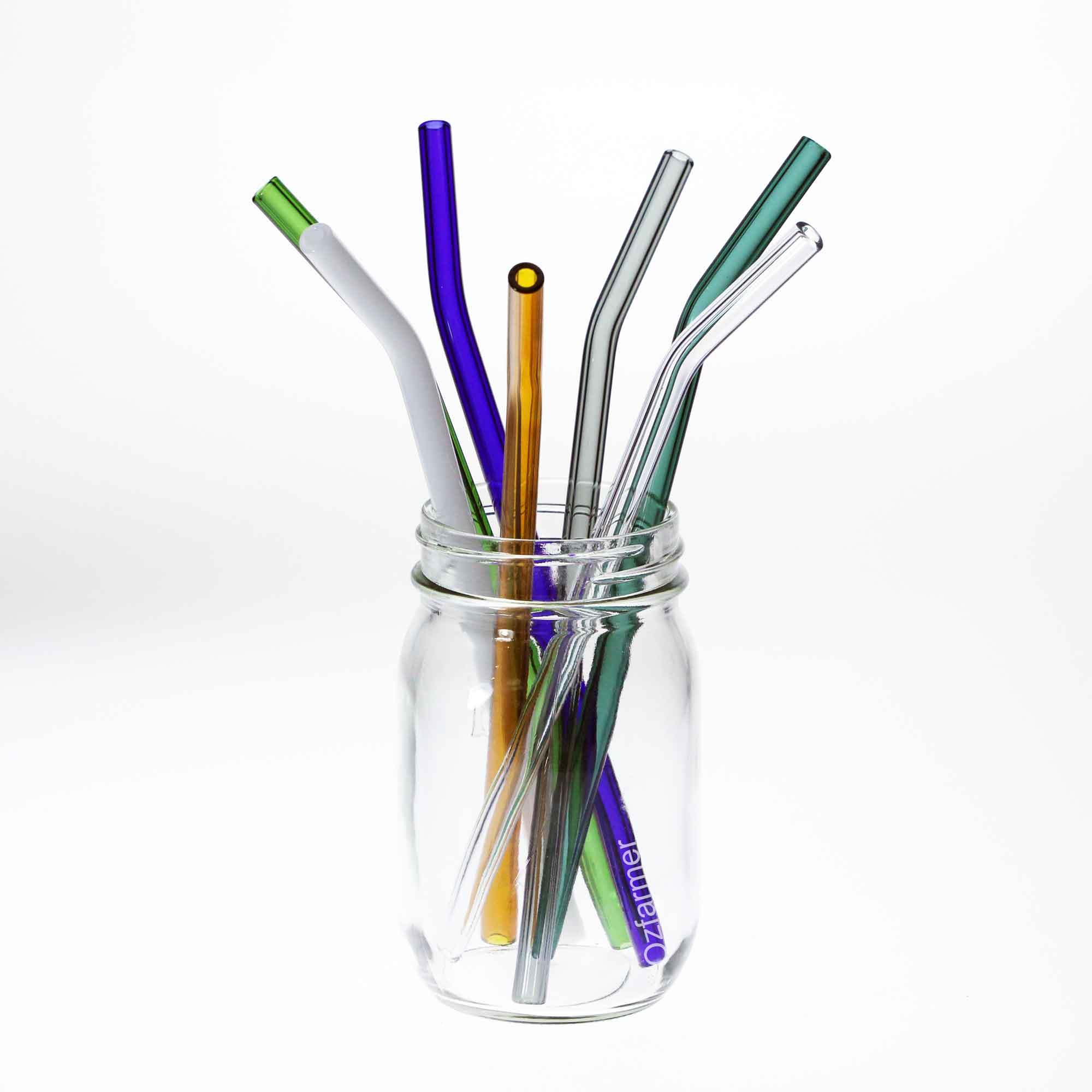 Bent Glass Drinking Straw 9mm