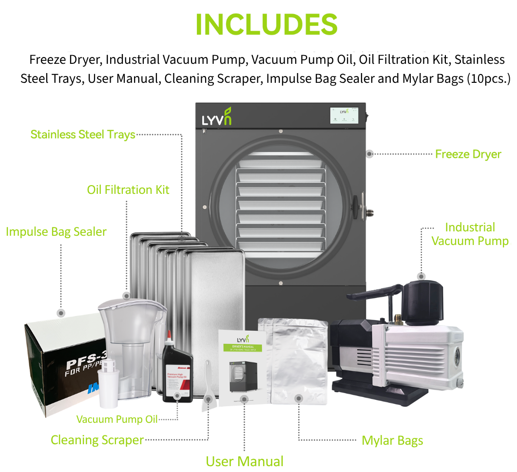 LYVN™ Commercial Freeze Dryer Large Black, 7 Tray Model
